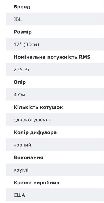 Продам сабвуферний динамік