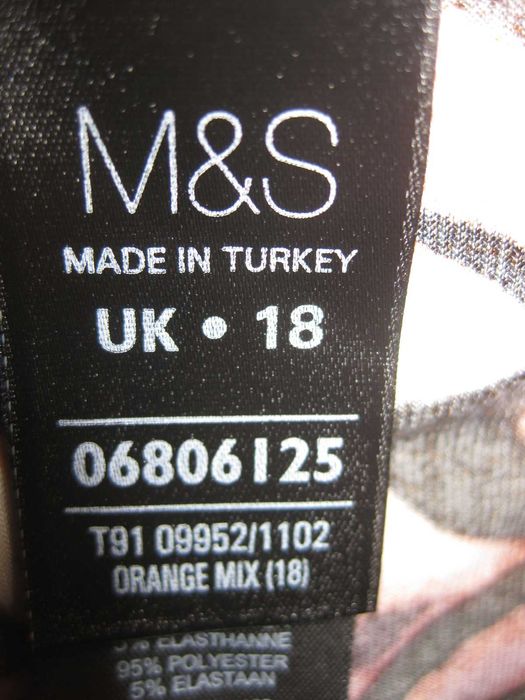 супер еластична зручна силуетна сукня в рубчик 18UK M&S великий розмір