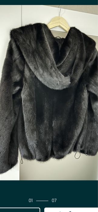 Шубка норкова шуба чорна норочка blek