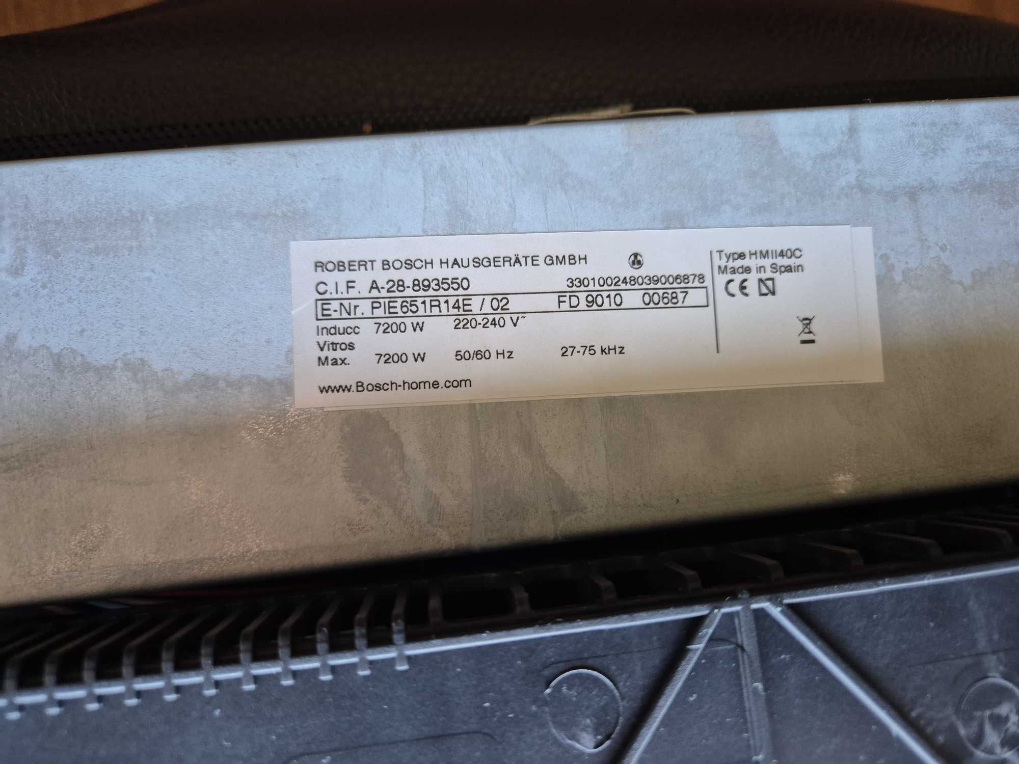 Placa Indução Bosch PIE651R14E/02 - Usada, bom estado para peças