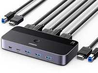 UGREEN Przełącznik HDMI KVM 4K 60Hz z USB 3.0 i USB C