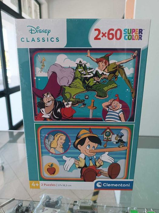 Puzzle Clementoni Disney Classics Peter Pan & Pinocchio  2x60 peças