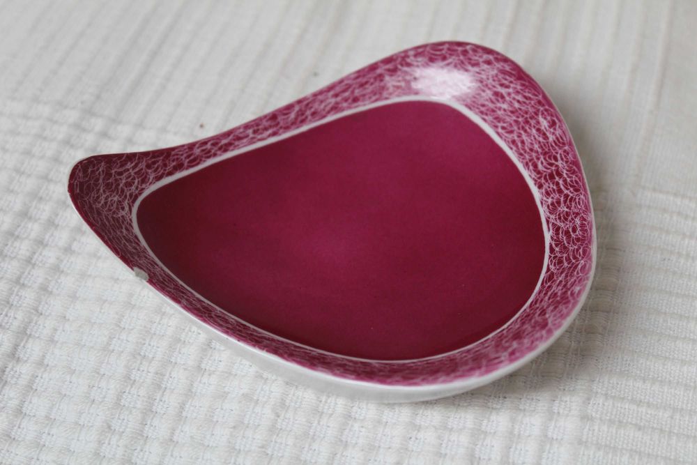 popielniczka liść Duszniak Ćmielów porcelana lata 60 70 PRL