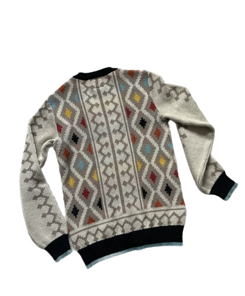 Kardigan męski Maxhosa by Laduma XS wełna merino kid moher