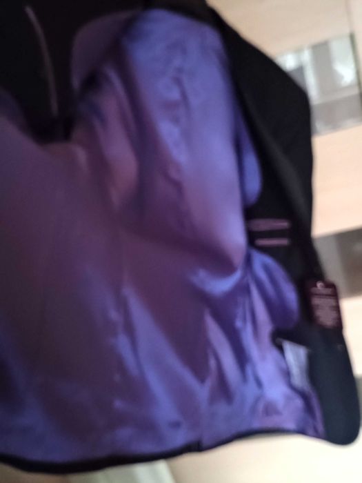 Класичний чорно синій піджак на 44-46 розмір