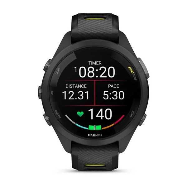 Garmin Forerunner 265S чорний з чорно-жовтим ремінцем 010-02810-13