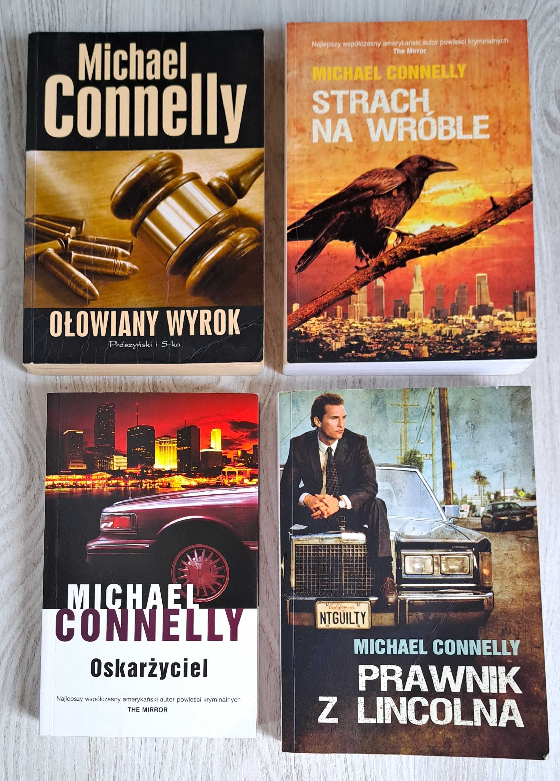 4x Michael Connelly Ołowiany wyrok + Oskarżyciel + Strach na wróble