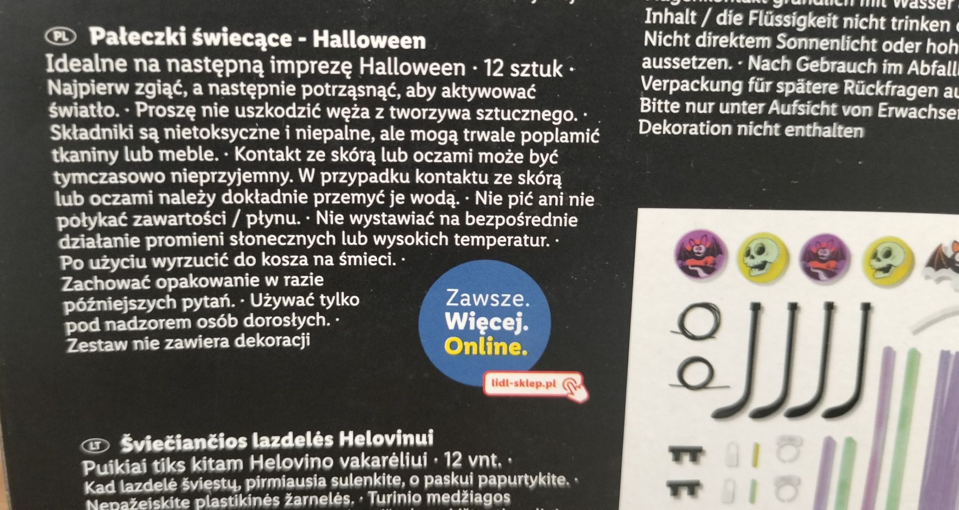 Pałeczki / Patyczki świecące Halloween Livarno Home
