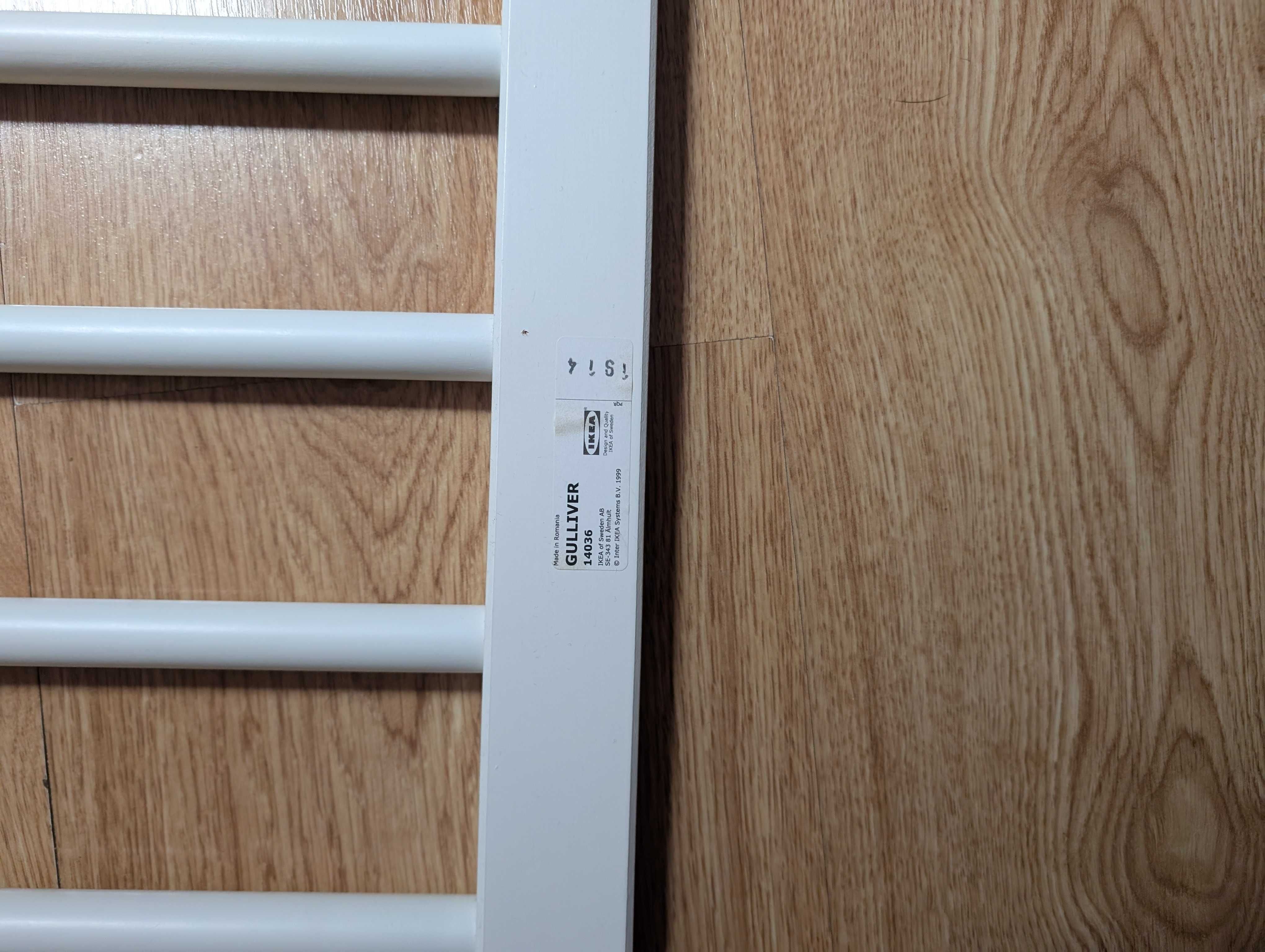 Łóżeczko IKEA GULLIVER z materacem 120x60, ochraniacz merino, stan BDB