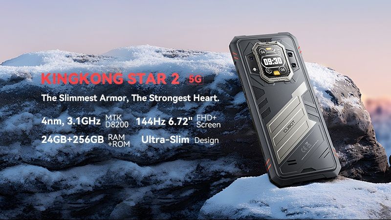 Cubot King Kong Star 2 5G 12/256 Dim8200 5100mAh 33w 6.72" IPS 144Hz