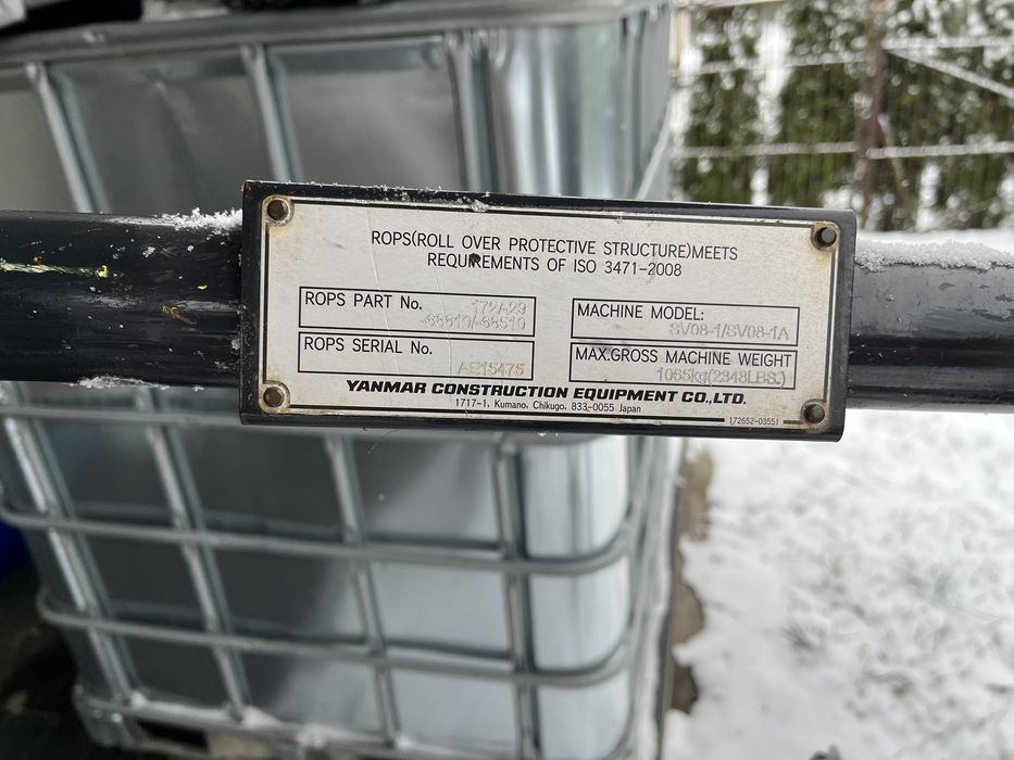 Yanmar sv08 igła !!!minikoparka gąsienicowa