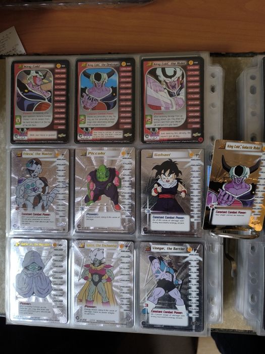 Karty Dragon Ball Z CCG SCORE niemal kompletna Trunks saga 1-200.