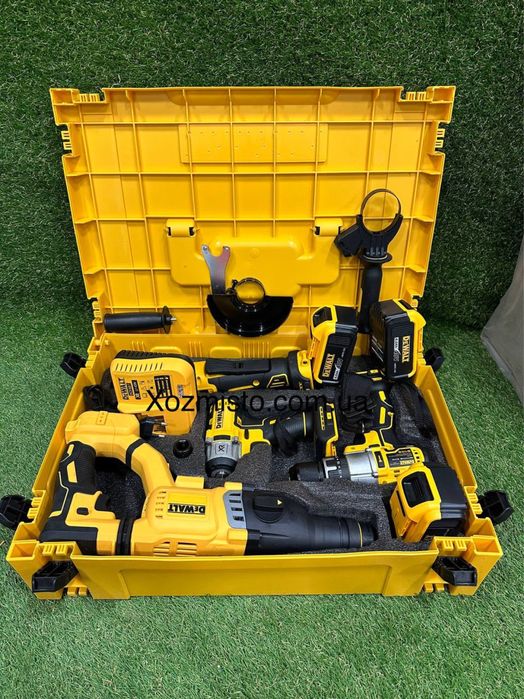 Набір 4в1 АКБ DeWalt 48 V (Шуруповер + Болгарка+ Перфоратор+ Гайковерт