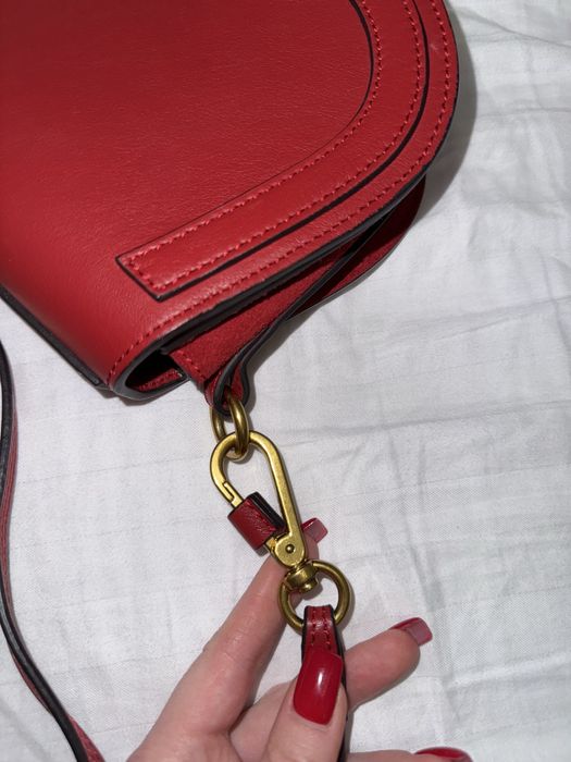 Женская красная сумка через плечо Chloe