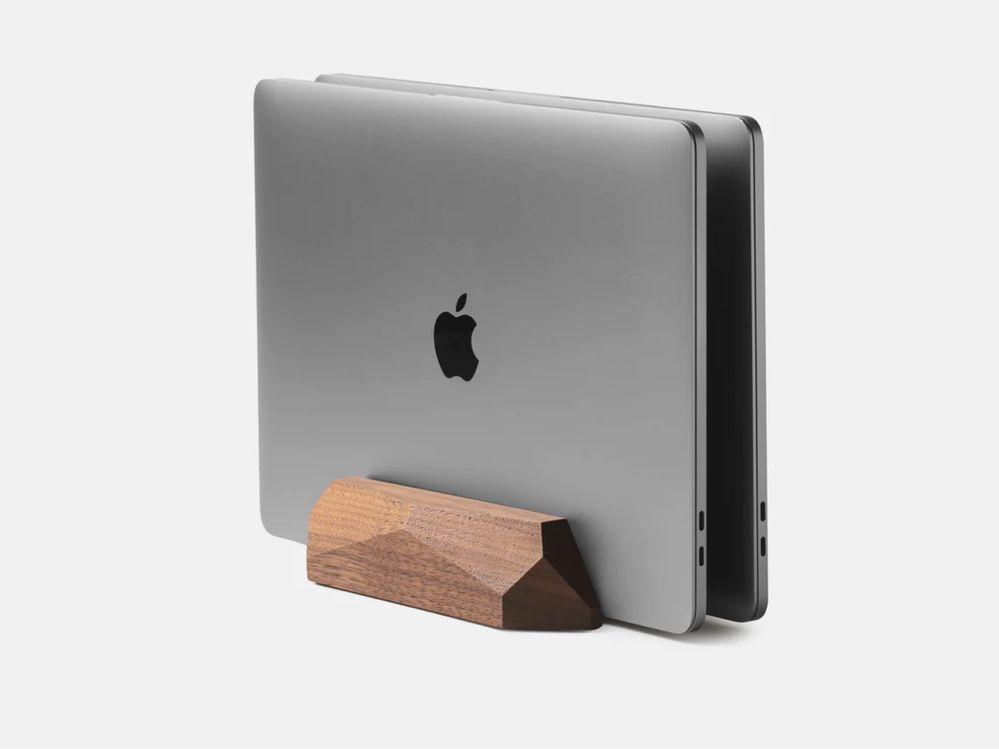 Wooden Dual Laptop Dock / Підставка з дерева для двох ноутбуків тримач