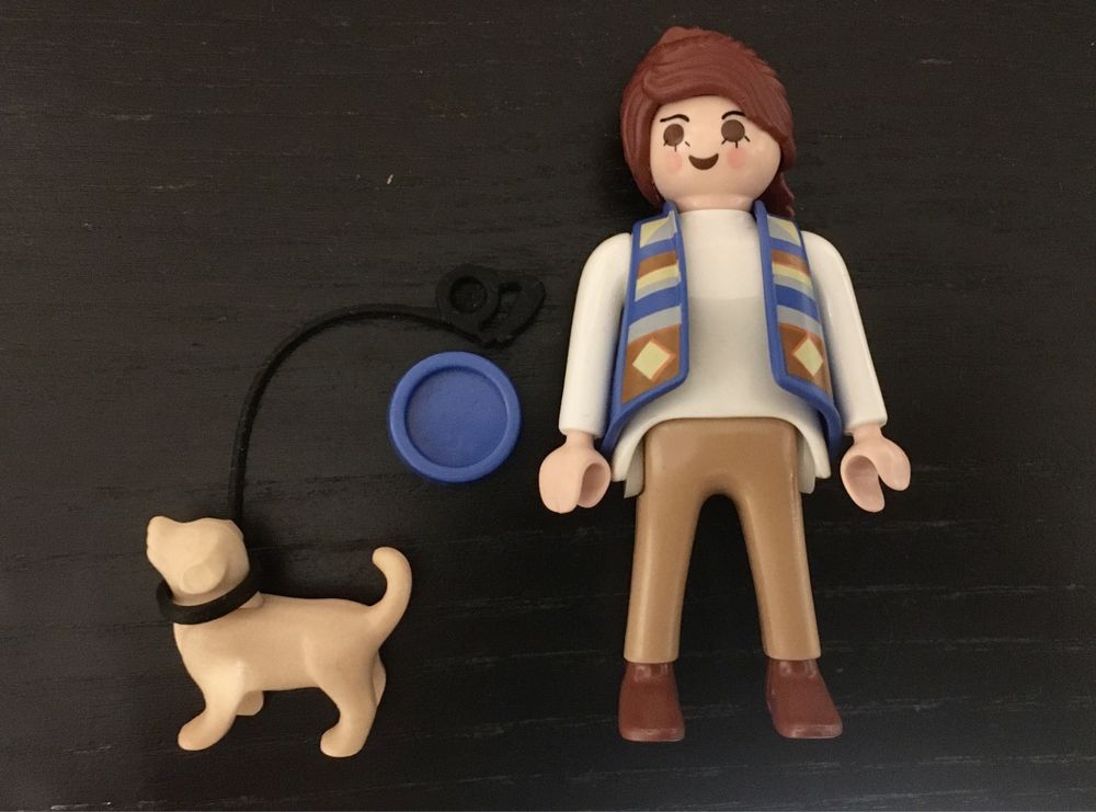 Playmobil pies pani smycz