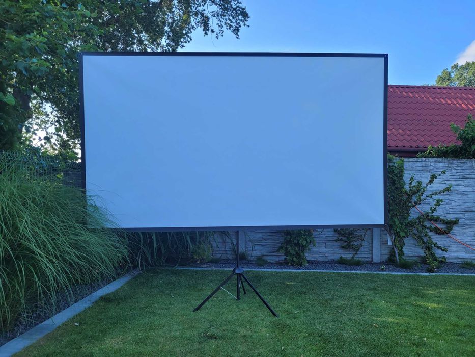 Wynajem#projektora laserowego Optoma 4K #kino plenererowe#ekran 120"