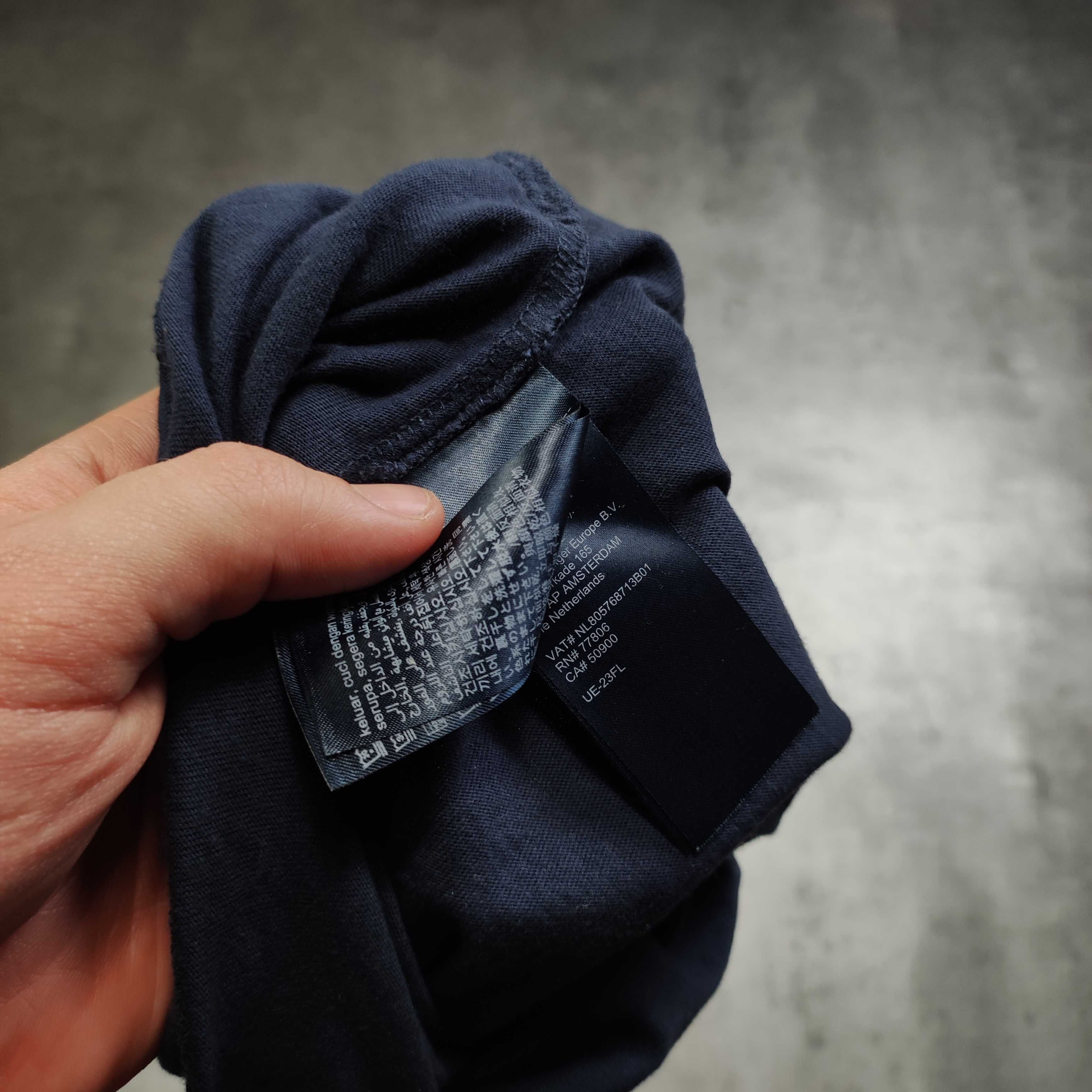 MĘSKA Koszulka Bawełna Granatowa Haft Logo Tommy Hilfiger Jeans Casual