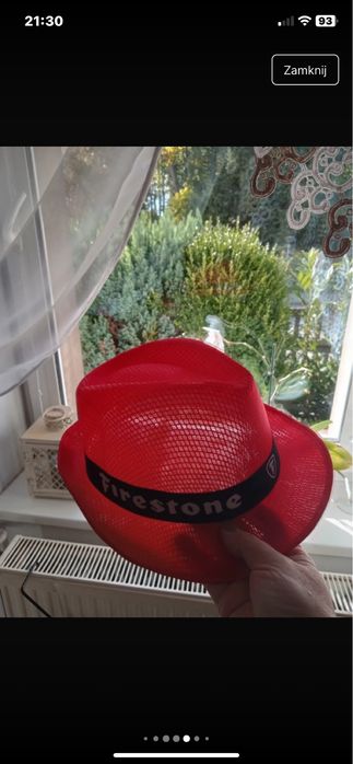 Kapelusz unisex czerwony