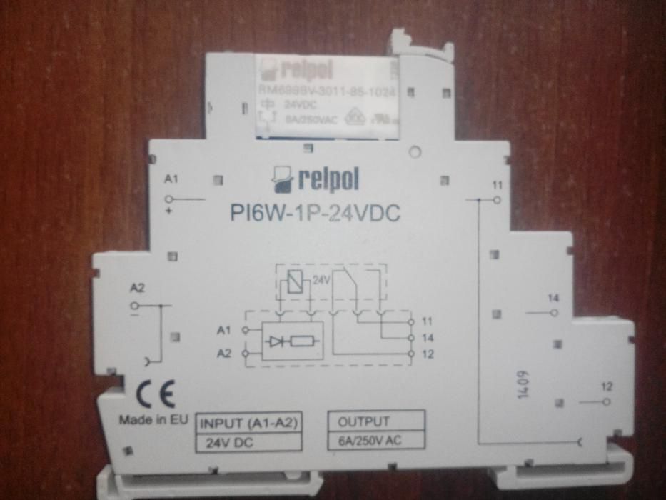 Реле інтерфейсне Relpol PI6W 230V. Нові.