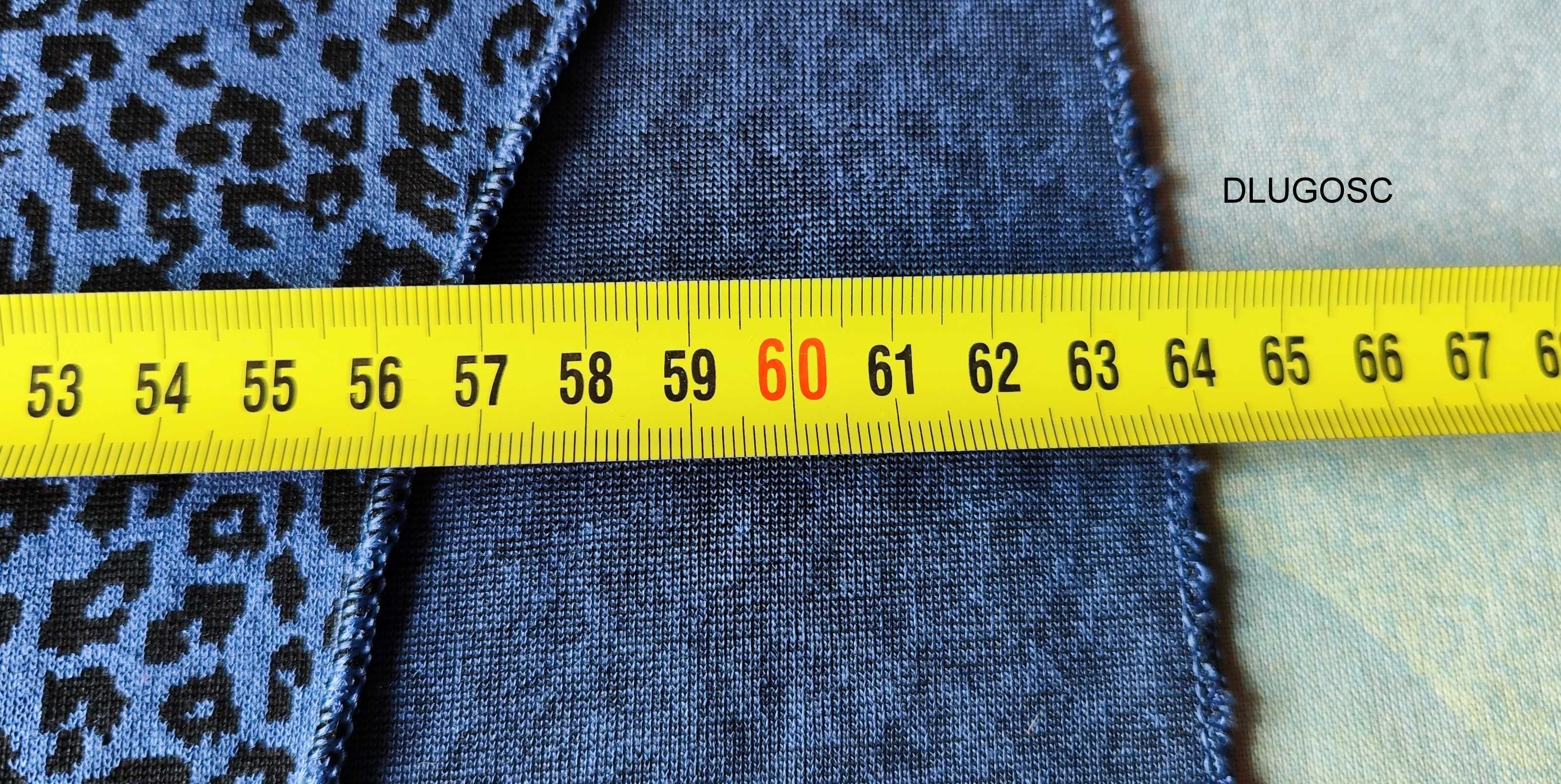 Granatowy sweterek nietoperz panterka oversize luźny M/L
