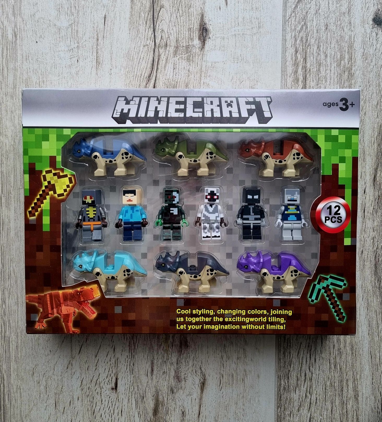 DZIŚ WYSYŁKA! Nowy zestaw 12 figurek ludzików z gry Minecraft