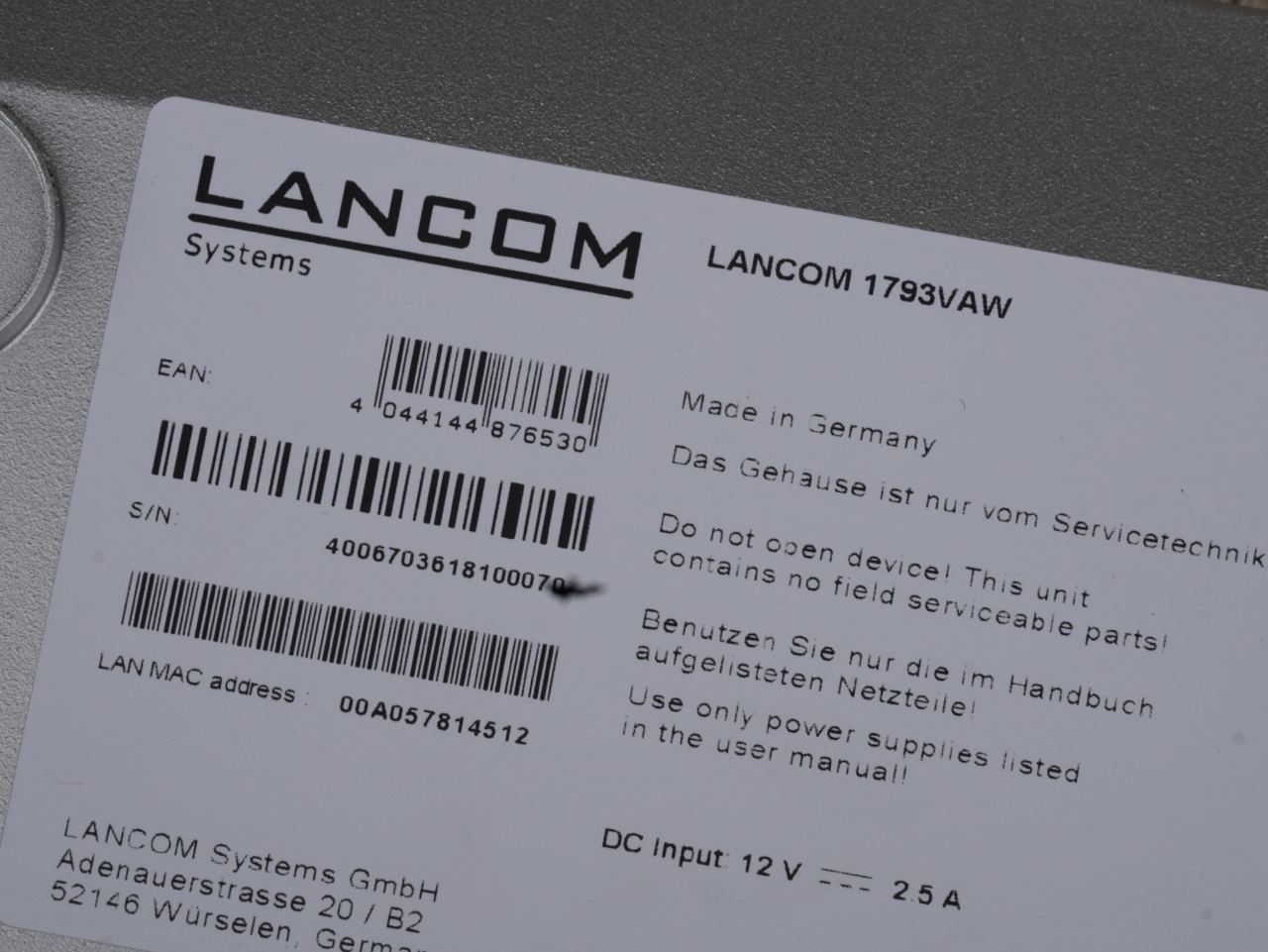 LANCOM 1793VAW Business VPN маршрутизатор, VDSL2 / ADSL2+, ISDN, WLAN