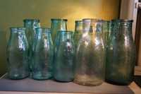 Stare butelki szklane na mleko i śmietanę-unikatowe 9 sztuk