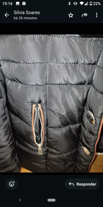 Casaco comprido impermeável inverno