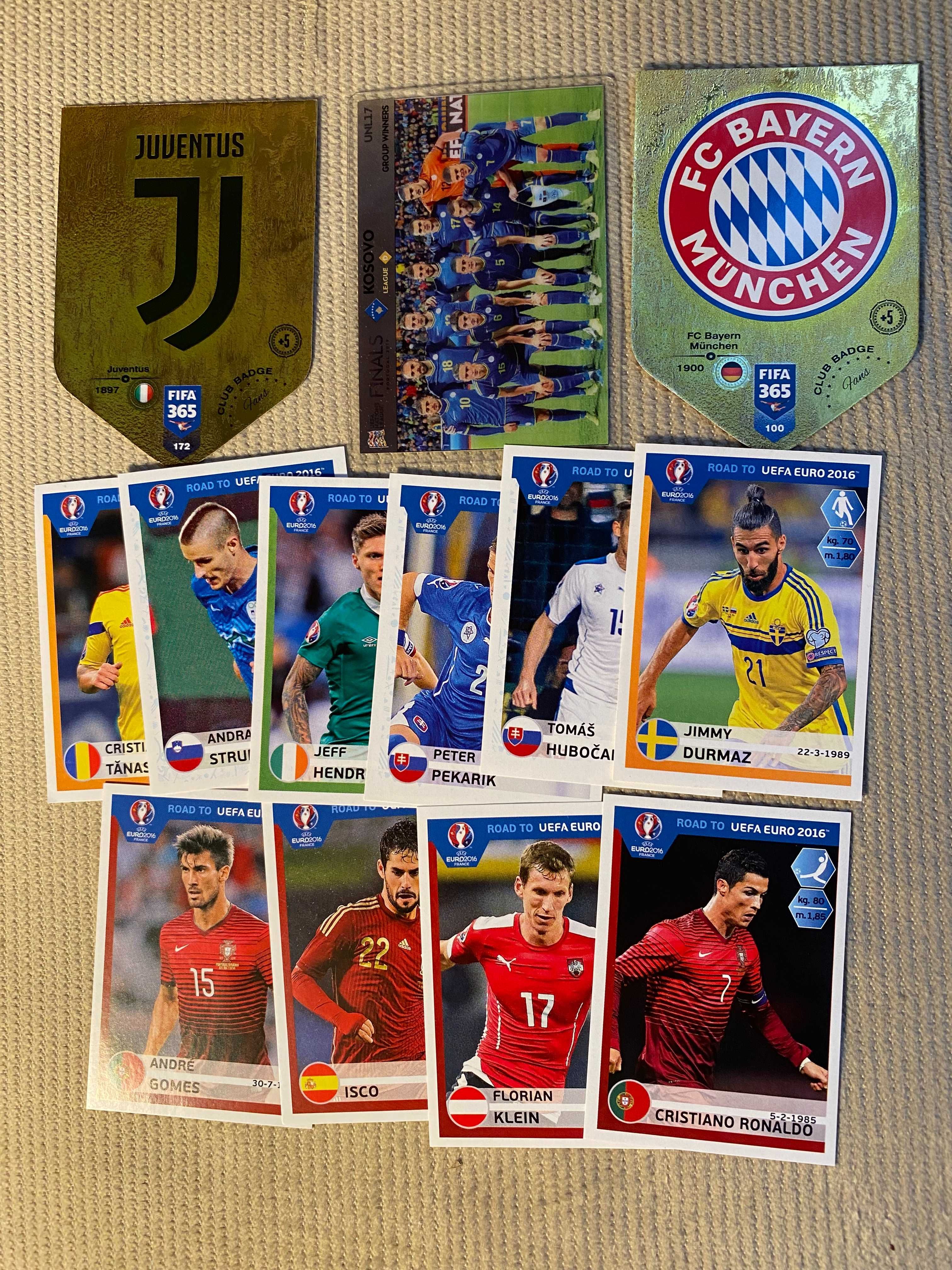 Karty kolekcjonerskie ROAD To UEFA EURO 2016 piłkarskie Panini