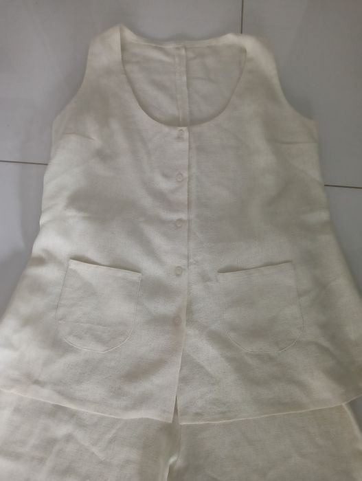 Ubrania ciążowe, tunika, spodnie, kolor ecru, cena 15 zł