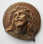 Ecce Homo - Rosto de Cristo com a Coroa de Espinhos - Latão fundido