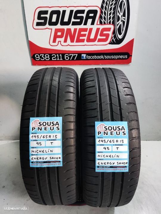 2 pneus semi novos 195-65r15 michelin - oferta dos portes