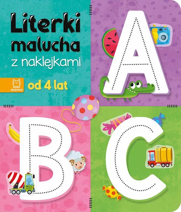 Literki malucha z naklejkami. Od 4 lat. Aksjomat. Nowy Produkt