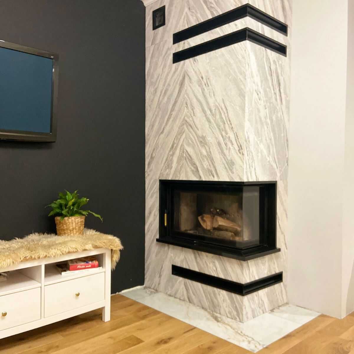 Fornir Kamienny White Marble