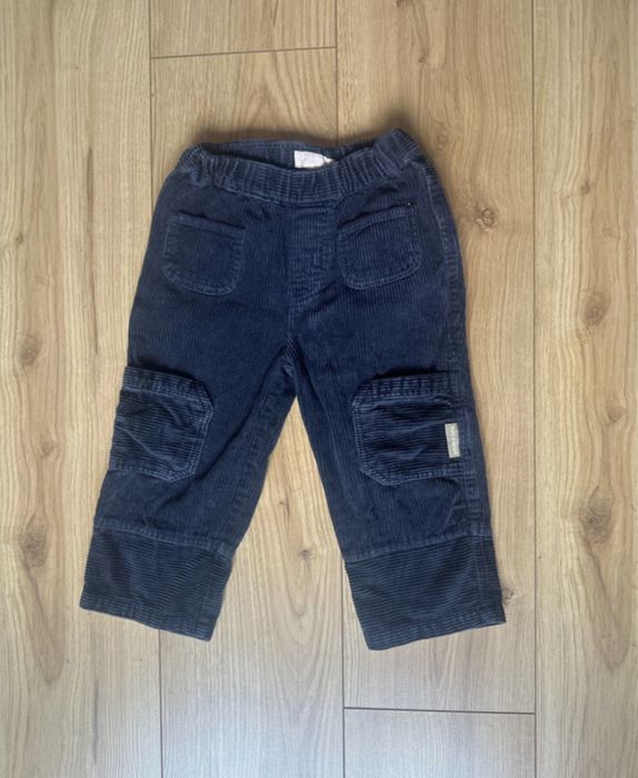 Granatowe spodnie sztruksowe Baby League, r. 86 15-18m-cy