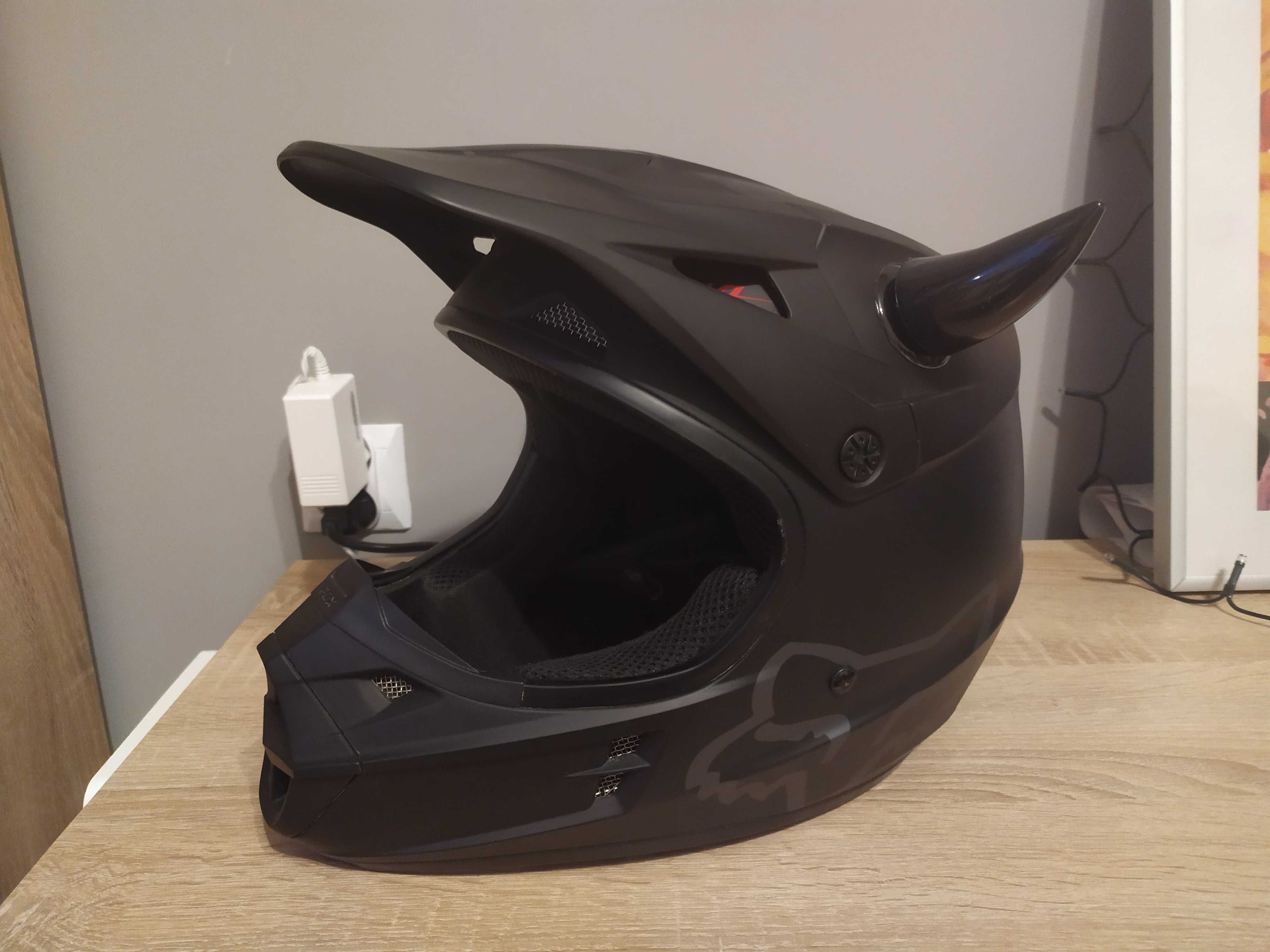 Kask Cross Enduro Fox V1 Czarny Mat rozmiar S