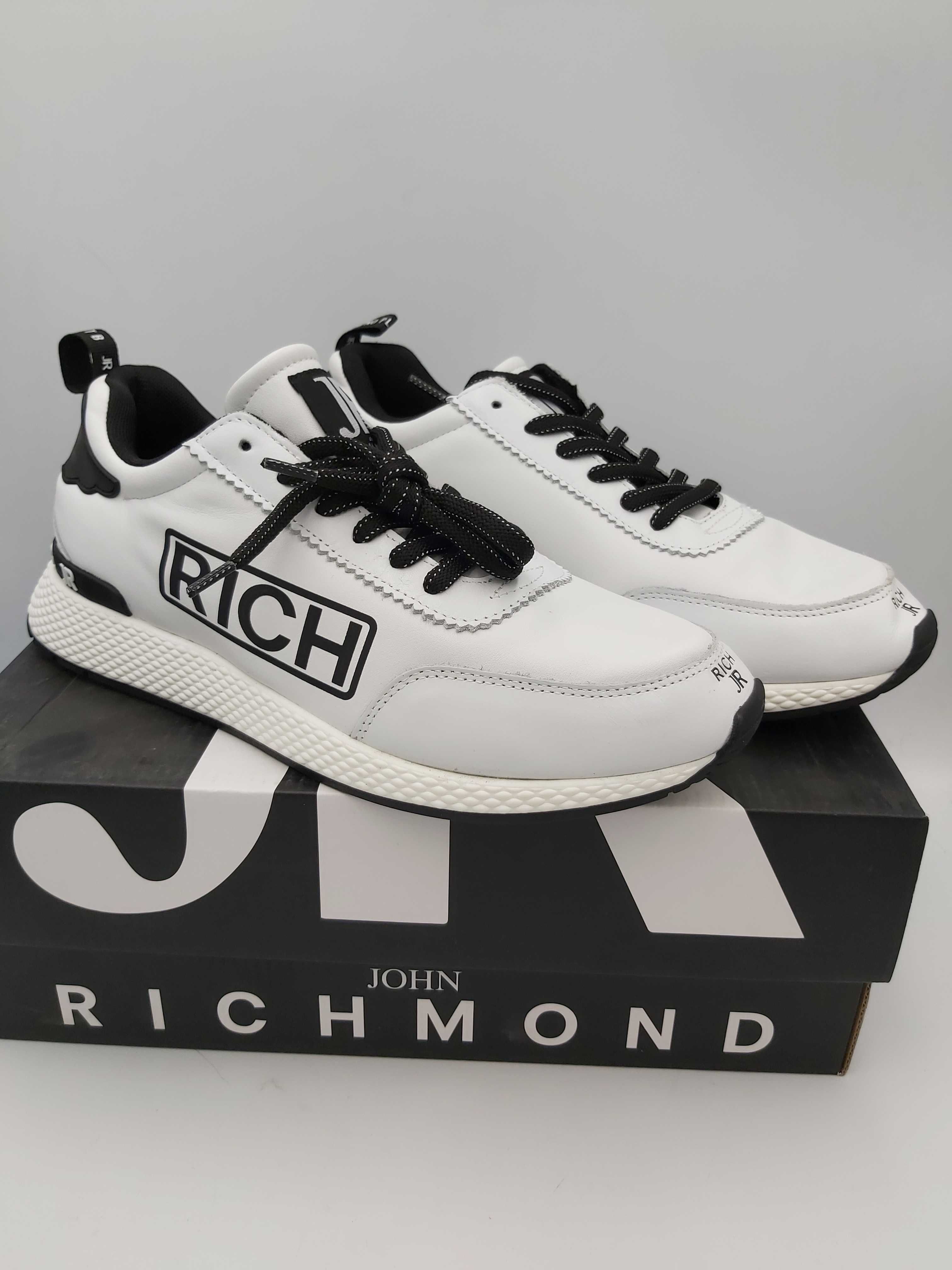 SP NOWE sneakersy john richmond białe skorzane rozmiar 43
