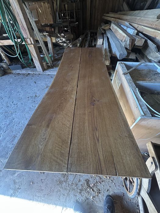 Stół dębowy 3.5cm grubosci 231 cm dlugi nogi metal