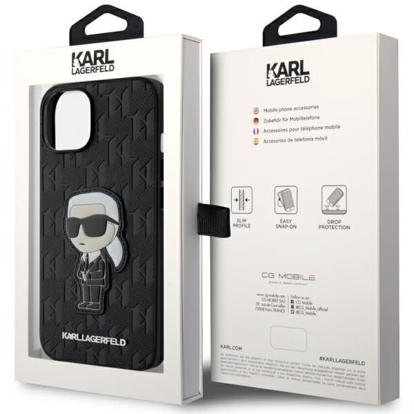 Karl Lagerfeld Etui Ochronne iPhone 14 / 15 / 13 6.1" Czarny Monogram