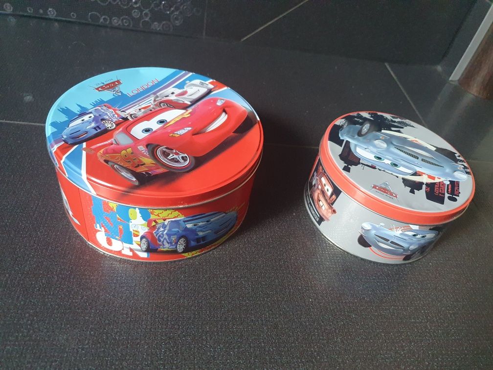 2 szt puszki McQueen Zygzak Disney metalowe