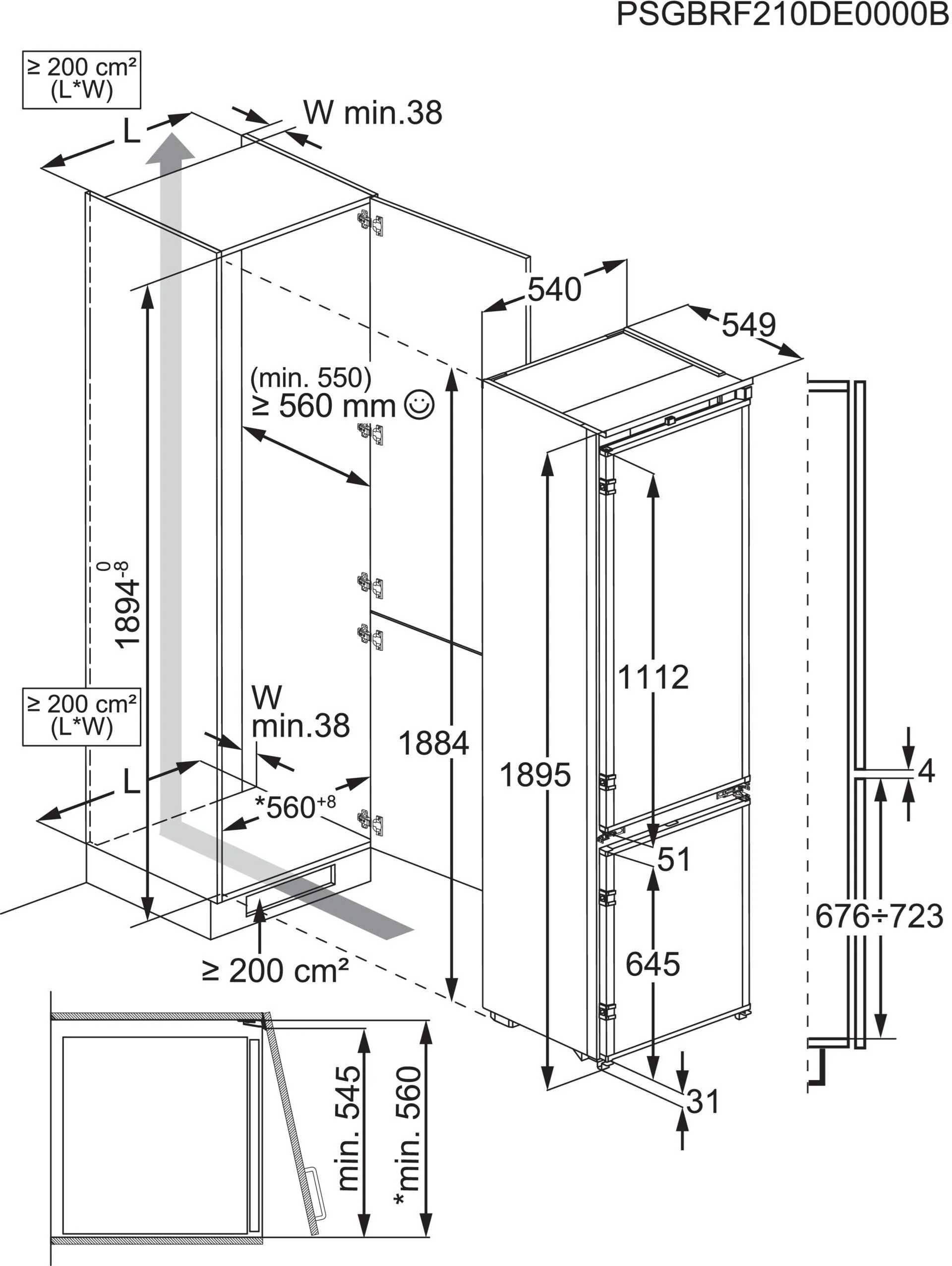 Lodówka Electrolux TwinTech No Frost 600 ENS6TE19S 188 cm