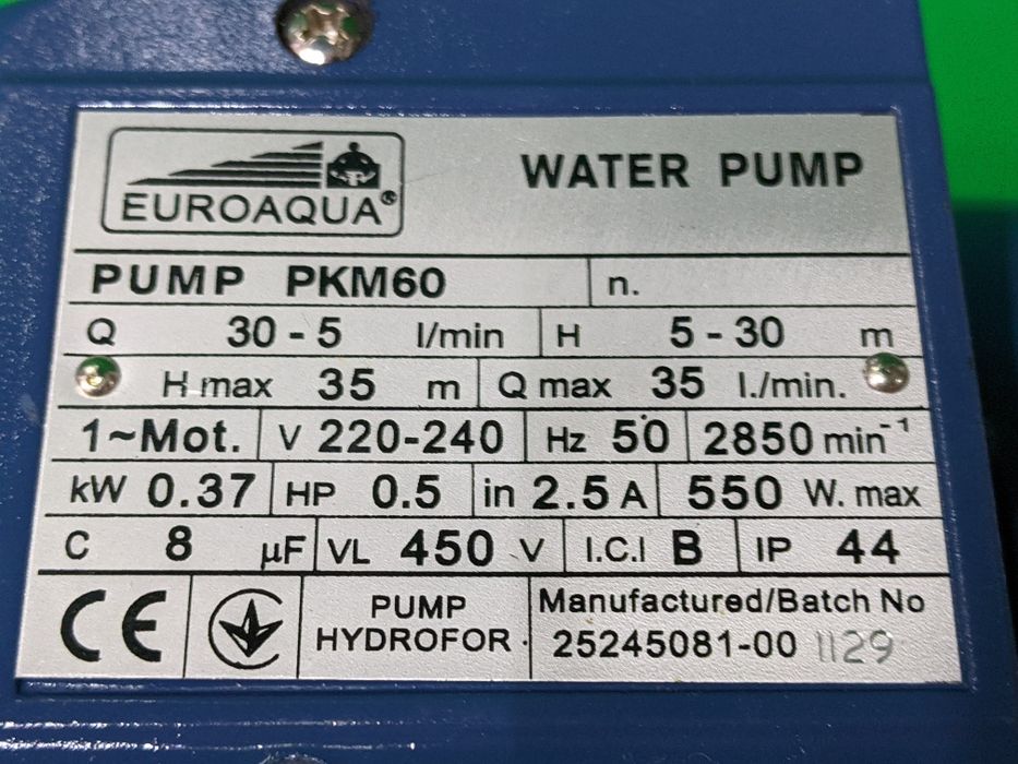 Насос мідна обмотка для води поверхневий РКМ 60