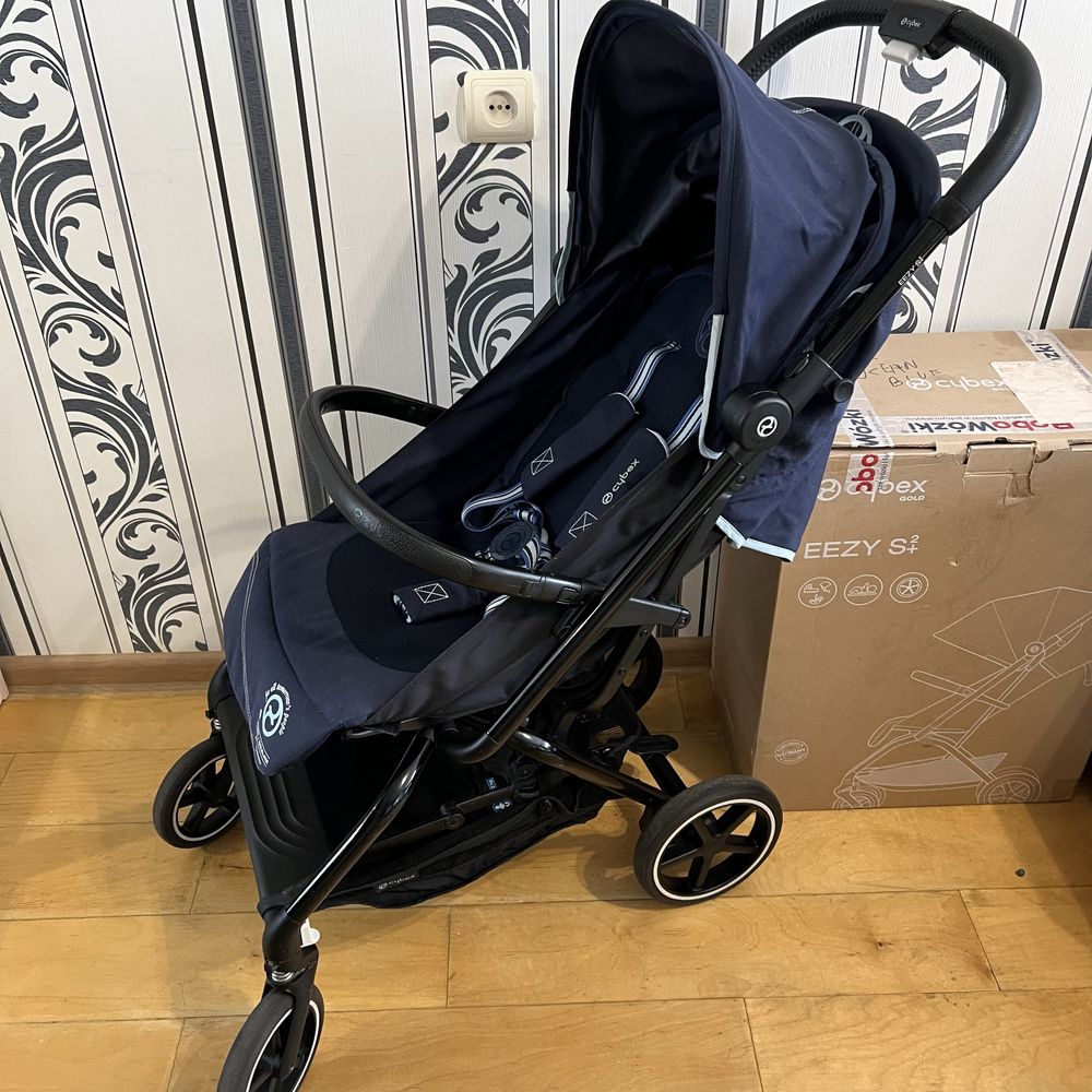 Прогулочна коляска cybex eezy s+2 navy blue в ідеальному стані