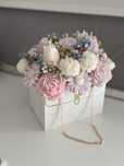 Bukiet z wosku sojowego w białej torebce/ Candle Flower Box