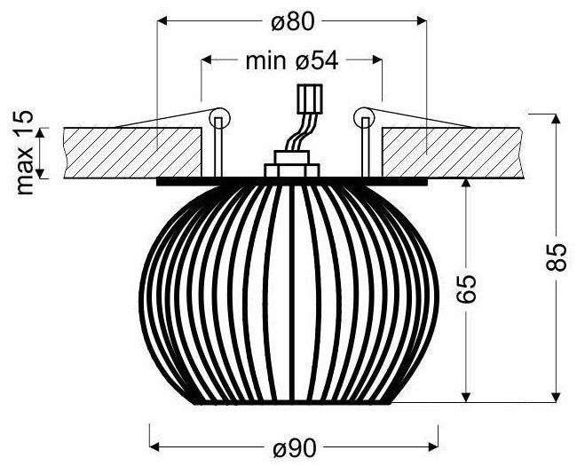 Halogeny, Halogen, podtynkowy 3 sztuki, Candellux