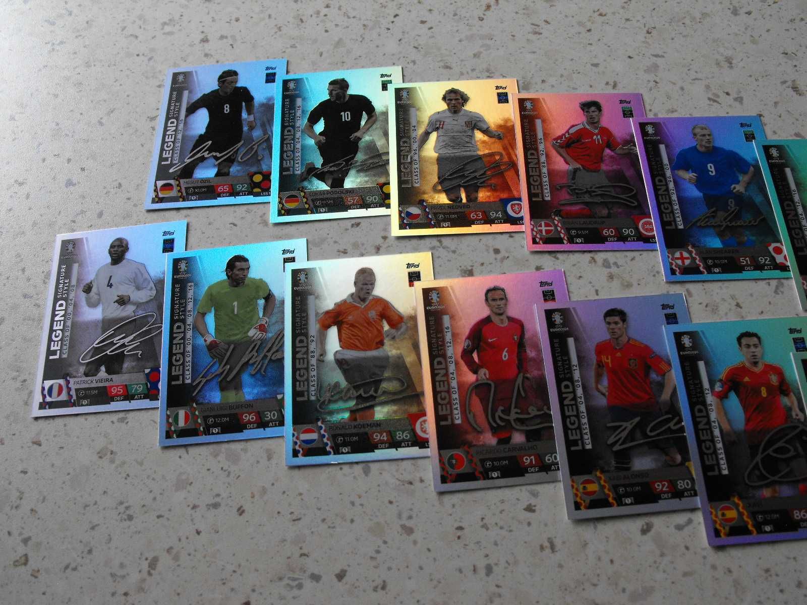 topps Match Attax EURO 2024, karty z kategorii LEGEND LSS, NOWE !!!