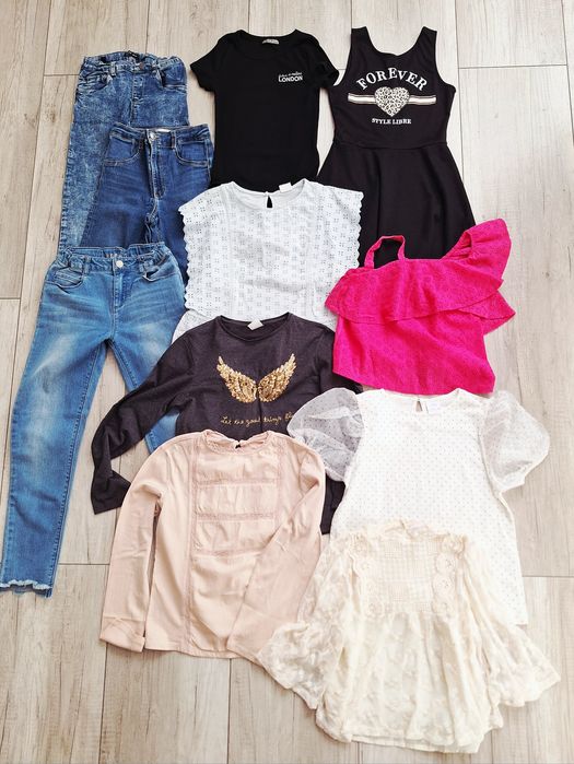 Paka firmowych ubrań dla dziewczynki 146/152