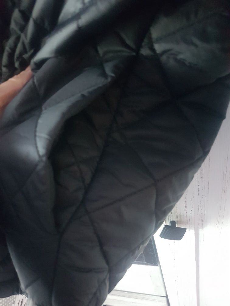 Sinsay pikowana przejściowa kurtka XS 34 oversize czarna j. nowa wiosn