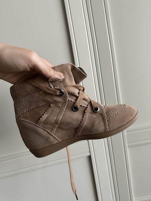 Bobby isabel marant botki skora zamsz